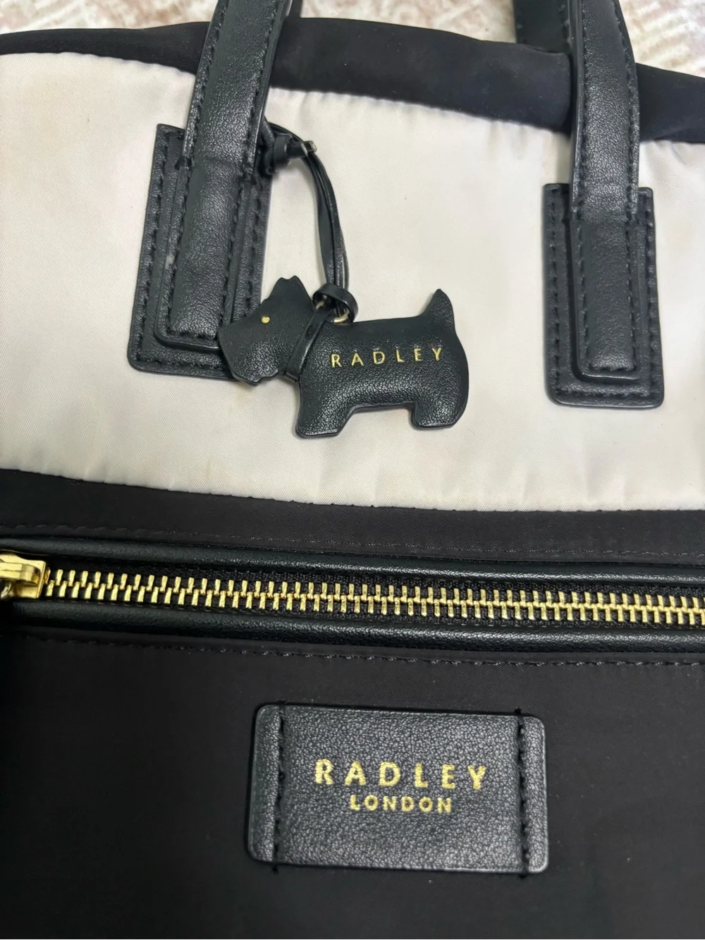 Radley London Elia Mews Zip-Top Nylon Backpack Black